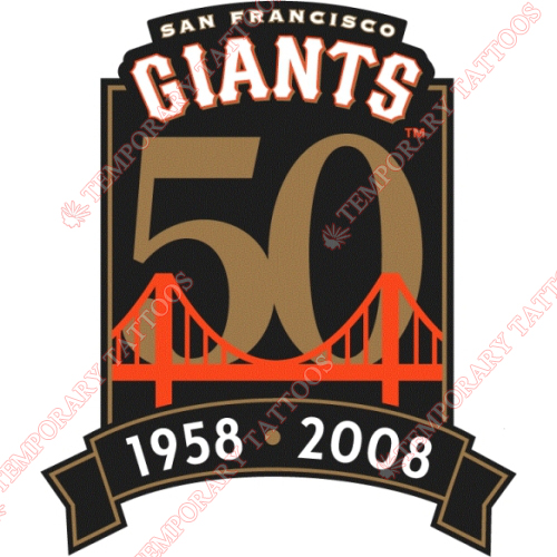 San Francisco Giants Customize Temporary Tattoos Stickers NO.1888